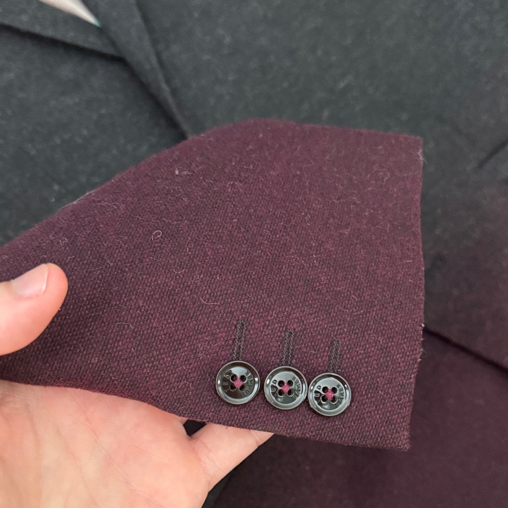 Ted Baker Black and Burgundy Gradient Blazer - Picture 6 of 14